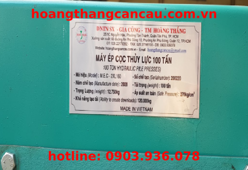 MÁY ÉP CỌC 100 TẤN